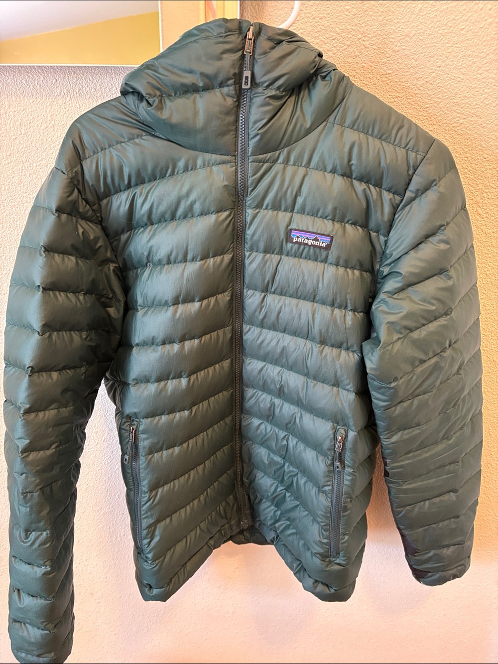 AS-IS Patagonia Green Quilted Hooded Down Puffer Jacket. PRICE FIRM